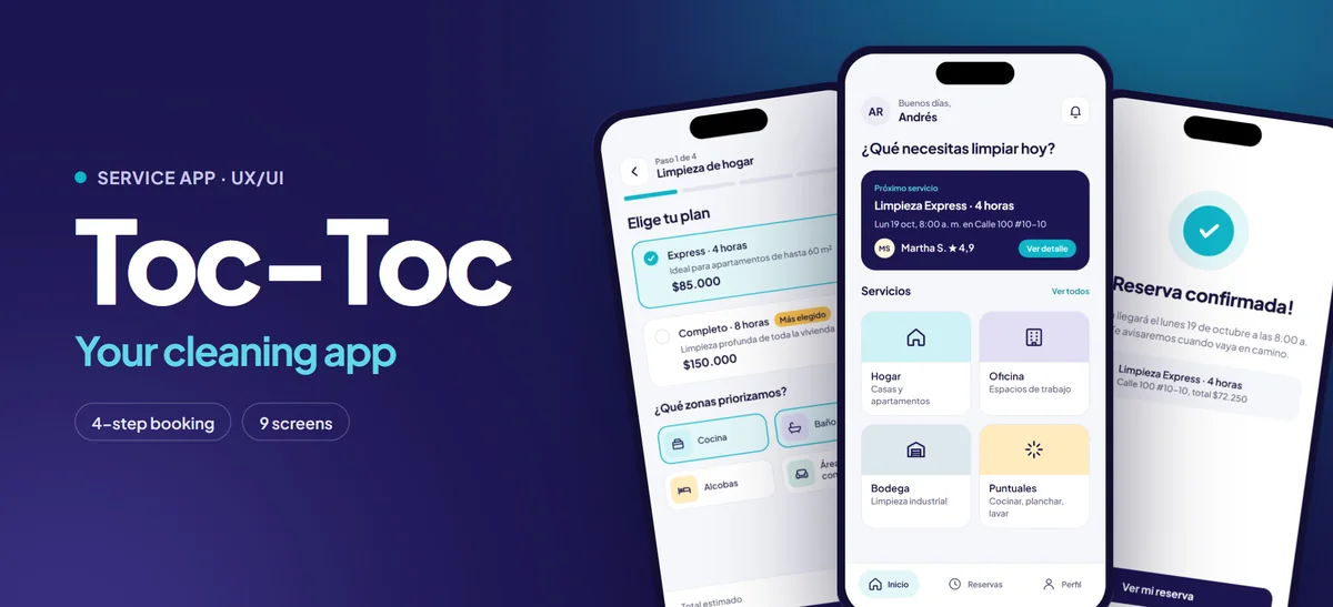 Toc-Toc app UX/UI design by Imaginar Web House
